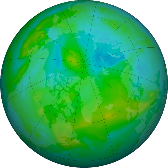 Arctic ozone map for 06 August 2023